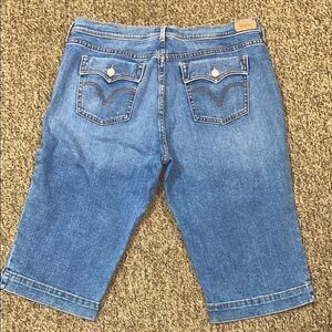 Vintage Levi’s 515 TM Capri  Blue Denim Shorts Capris Plus Size 14